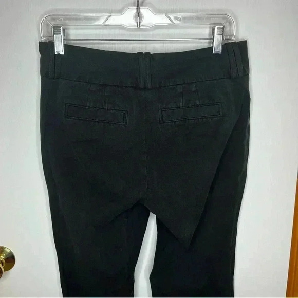 Banana Republic Martin Fit Trouser Pant Women 6 Black Wide Leg Stretch Low Rise - Picture 5 of 8